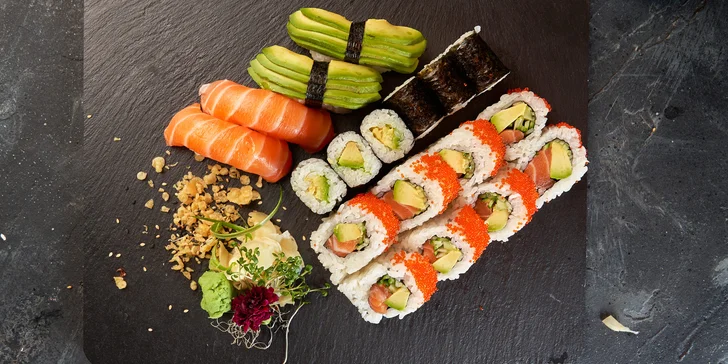 Sushi sety v nové asijské restauraci na Vinohradech: 14 až 48 kousků