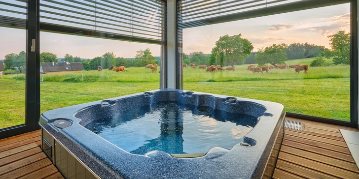 Krásně zrekonstruovaná roubenka u Aše: wellness, terasa, 3 ložnice až pro 10 osob