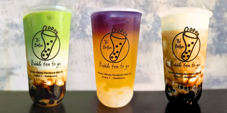 Malý nebo velký bubble tea s toppingem podle výběru pro 1 nebo 2 osoby