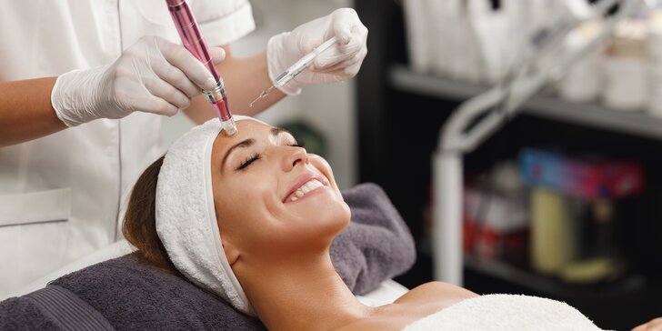Kosmetické ošetření: Mezoterapie - microneedling obličeje, krku a dekoltu