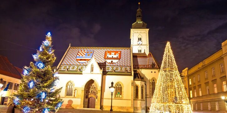 Vánoční trhy v Záhřebu: 2 noci v hotelu, doprava tam i zpět a koupání v lázních Terme Čatež