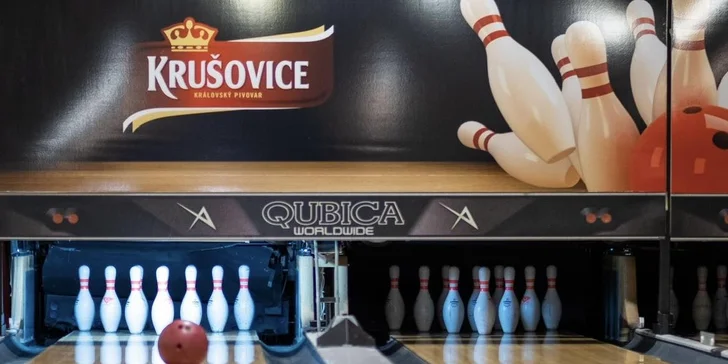 Pronájem bowlingové dráhy na 2 hodiny a tatarák či burger s hranolky pro 4 hráče na Ladronce