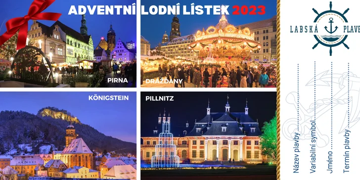 Adventní plavba za nákupy do Drážďan a autobusem zpět