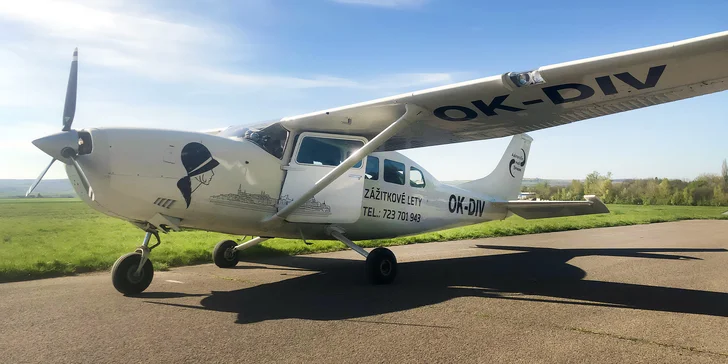 Vyhlídkový let v letadle Cessna 207 nad „zakázanou přehradou“ u Vyškova