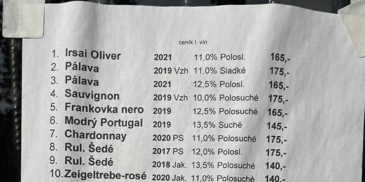 Voucher na 500–1500 Kč na cokoliv ve vinotéce v Podolí