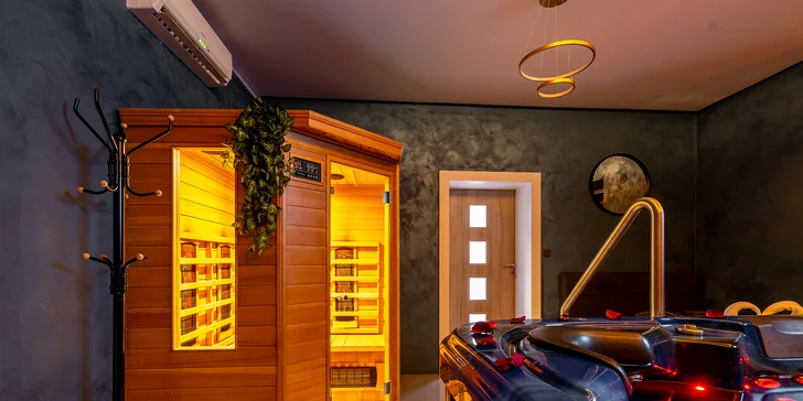 Relax v privátním wellness pro dva se sektem i občerstvením