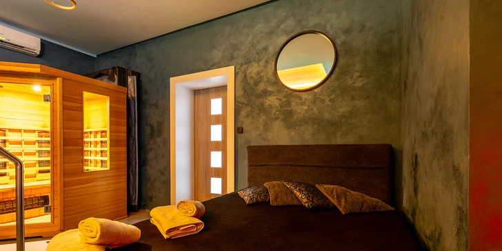 2 hodiny relaxace v privátním wellness i se sektem a občerstvením pro 2 osoby