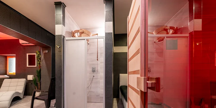 Privátní wellness pro 2 osoby: 120 minut, finská sauna a vířivka i varianty se sektem