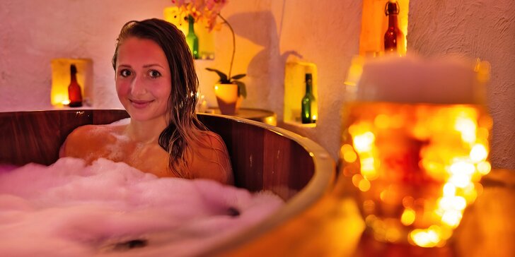 Mořské privátní lázně v Rožnovském pivovaru: pobyt s porcí relaxace i jídlem