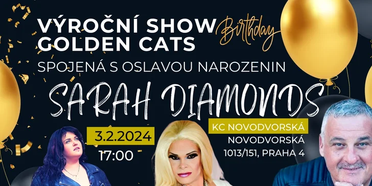 Vstupenka na výroční Show GOLDEN CATS