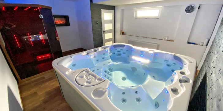 1 až 2 hodiny v privátním wellness i se sektem či pizzou pro 2 osoby