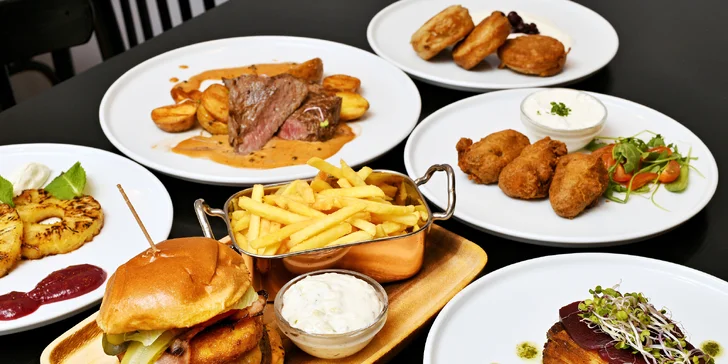 Tři chody pro dva: prosecco, jalapeños či pečené brambory, steak nebo burger i dezert
