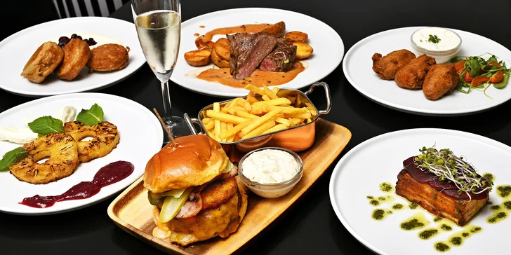 Tři chody pro dva: prosecco, jalapeños či pečené brambory, steak nebo burger i dezert