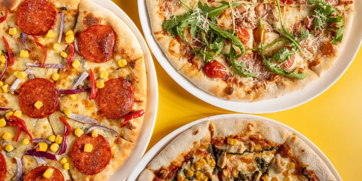 Dokonalá italská pizza ve Vršovicích: 1–5 kol se sýry i uzeninami či ananasem, lahev prosecca i nápoje
