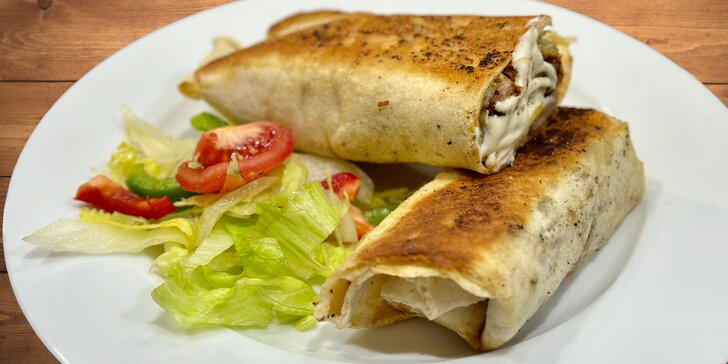 Egyptský Shawarma wrap i s nápojem v centru Prahy pro 1 nebo 2 osoby