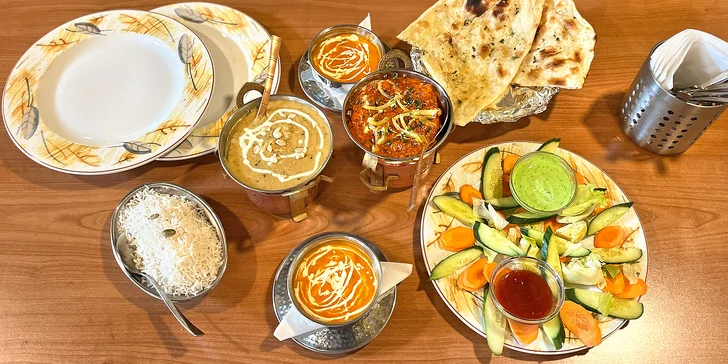 3chodové menu pro 2 osoby v originální nepálské a indické restauraci