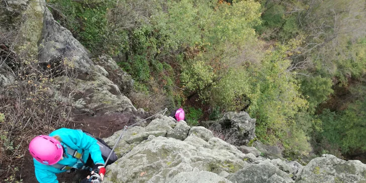 Via Ferrata: zajištěná cesta Lužická spojka - Vaňov s překvapením pro jednoho, dva i tři lezce