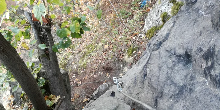 Via Ferrata: zajištěná cesta Lužická spojka - Vaňov s překvapením pro jednoho, dva i tři lezce