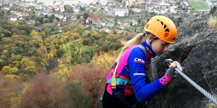 Via Ferrata: zajištěná cesta Lužická spojka - Vaňov s překvapením pro jednoho, dva i tři lezce