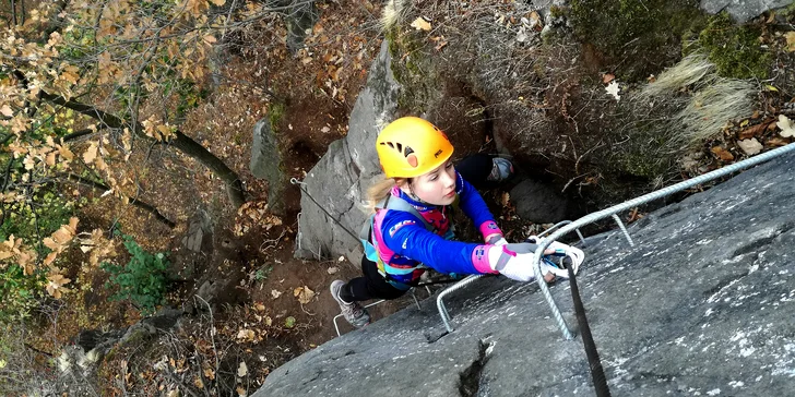 Via Ferrata: zajištěná cesta Lužická spojka - Vaňov s překvapením pro jednoho, dva i tři lezce
