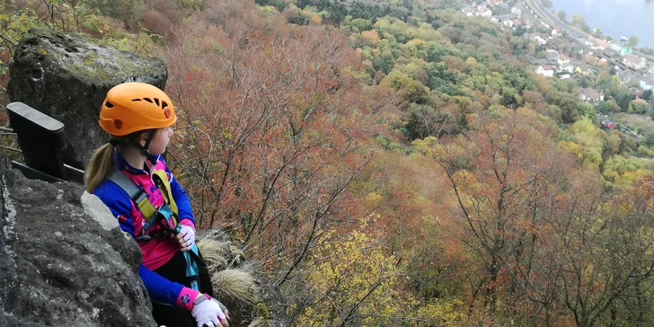 Via Ferrata: zajištěná cesta Lužická spojka - Vaňov s překvapením pro jednoho, dva i tři lezce