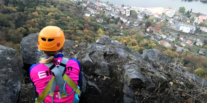 Via Ferrata: zajištěná cesta Lužická spojka - Vaňov s překvapením pro jednoho, dva i tři lezce