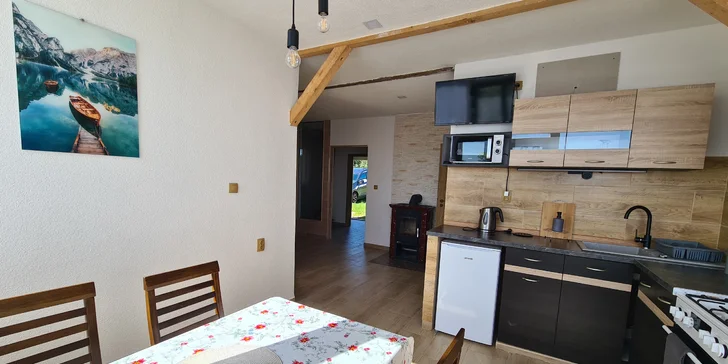 Až 8 dní pohody přímo u Lipna: vybavený apartmán s kuchyňkou a půjčením kol