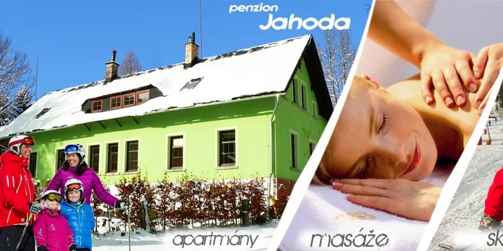 4 dny na horách pro dva, masáže, ski škola, trakční lehátko