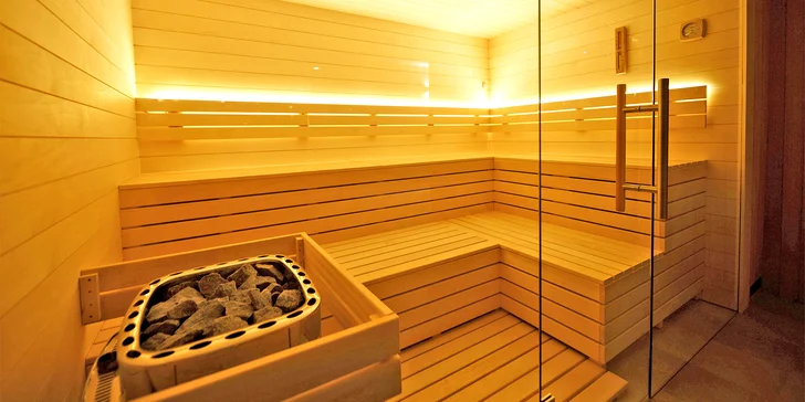 Tříchodové menu s rizotem či kuřecím a 2 hod. v hotelovém wellness pro 2 osoby