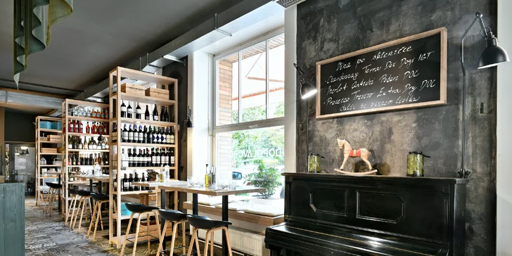 Čtyřchodové italské menu u Žižkovské věže i s proseccem pro 2 osoby