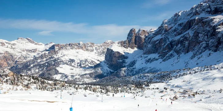 Pobyt v Dolomitech: 3 noci v hotelu s polopenzí a skipas, vlastní doprava