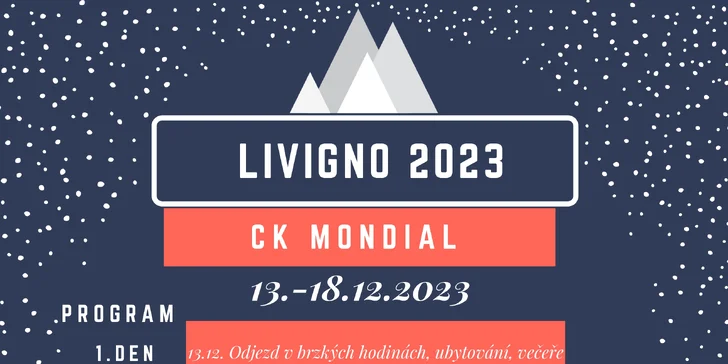 Předvánoční lyžovačka v italském Livignu: doprava busem, 4 noci v hotelu, snídaně a večeře, skipas
