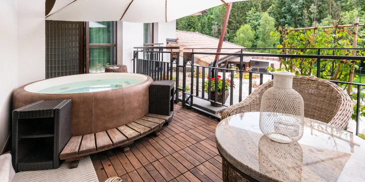 Exkluzivní pobyt na Oravě s neomezenou privátní vířivkou na terase, infrasaunou a biokrbem