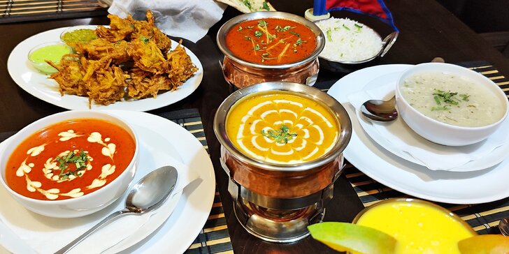 Otevřené vouchery v hodnotě 500-1000 Kč na jídlo z indicko-nepálské restaurace