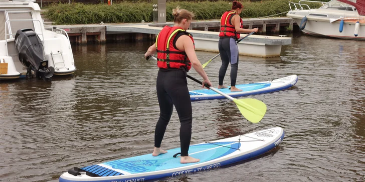 2 hodiny paddleboardingu se zaškolením či instruktorem pro 1–4 osoby