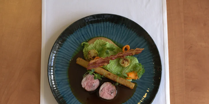Degustační menu v klasicistním zámečku i vstup do wellness pro 2 osoby