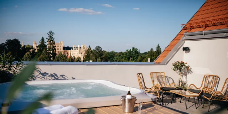 Luxusní resort s pivovarem v centru Lednice: snídaně či polopenze a wellness