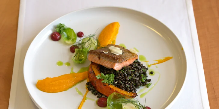 Degustační menu v klasicistním zámečku i vstup do wellness pro 2 osoby