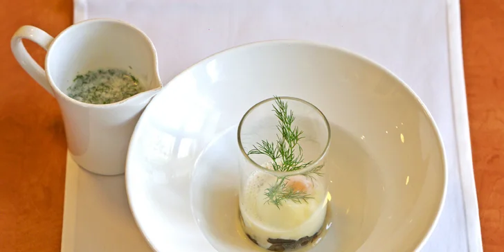 Degustační menu v klasicistním zámečku i vstup do wellness pro 2 osoby