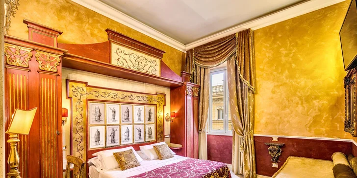 Luxusní 4* hotel v centru Říma: 1,3 km od Fontány di Trevi a 2,5 km od Kolosea