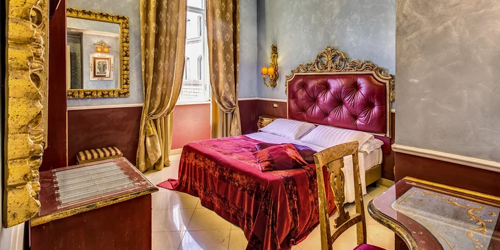Luxusní 4* hotel v centru Říma: 1,3 km od Fontány di Trevi a 2,5 km od Kolosea