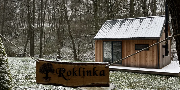 Dovolená v lese, u louky a potoka: podzim v chatě Roklinka až pro 4 osoby