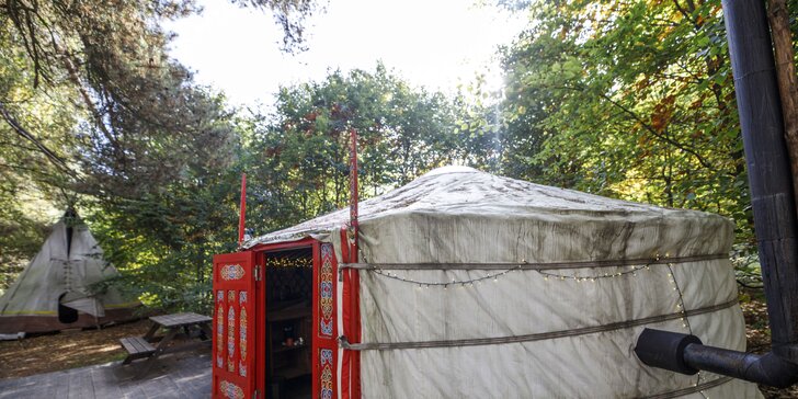 Relax v přírodě: pobyt v jurtě nedaleko Ještědu až pro 5 osob