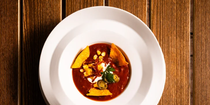 Mexické menu pro dva: fazolová polévka, fajitas a churros