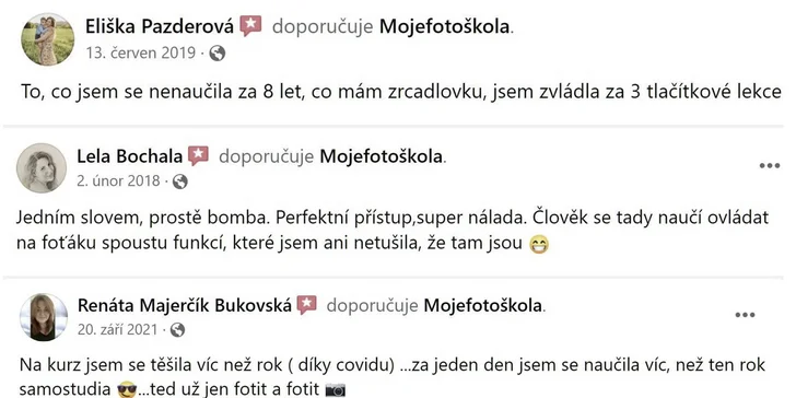 Naučte se fotit jako profík s online kurzem Tlačítko po tlačítku: základy nebo plná verze