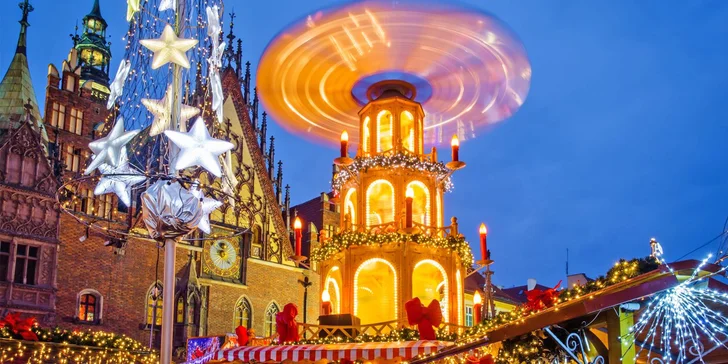 Adventní trhy ve Vratislavi: jednodenní výlet autobusem, odjezd z Poděbrad, Hradce a Trutnova