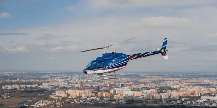 Až 15 min. letu vrtulníkem: více než 400 měst po celé ČR