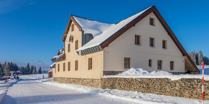 Zima na Šumavě: vybavené rodinné apartmány mezi Modravou a Kvildou