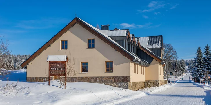 Zima na Šumavě: vybavené rodinné apartmány mezi Modravou a Kvildou