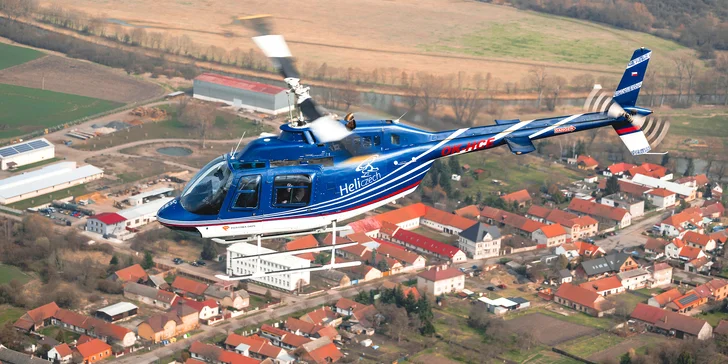Až 15 min. letu vrtulníkem: více než 400 měst po celé ČR